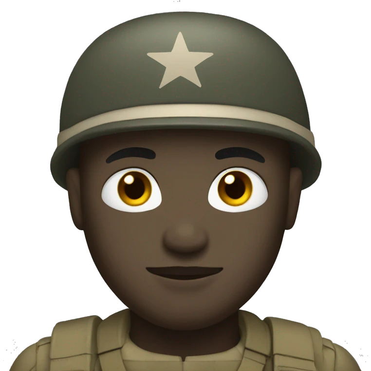 soldier with white skin emoji