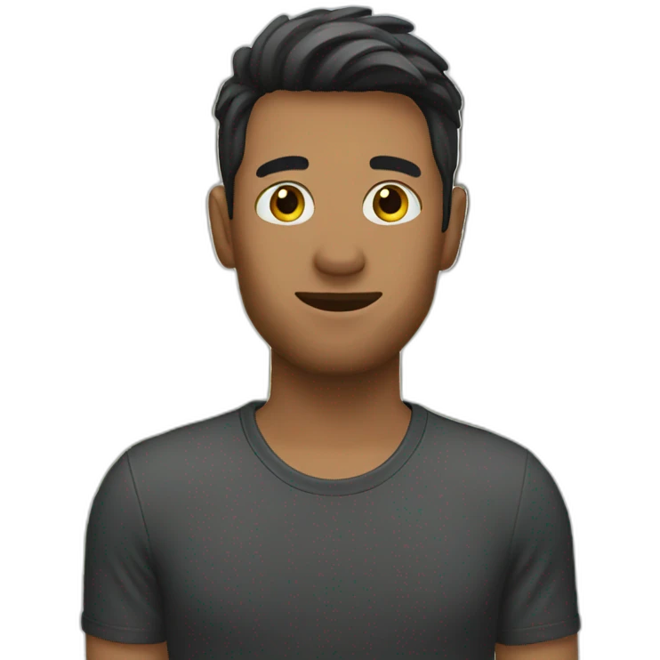 guy using a black fascia roll emoji