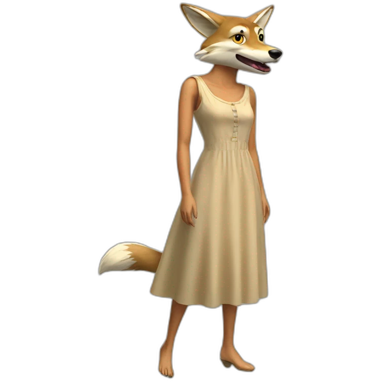 Coyote vestido de mujer emoji