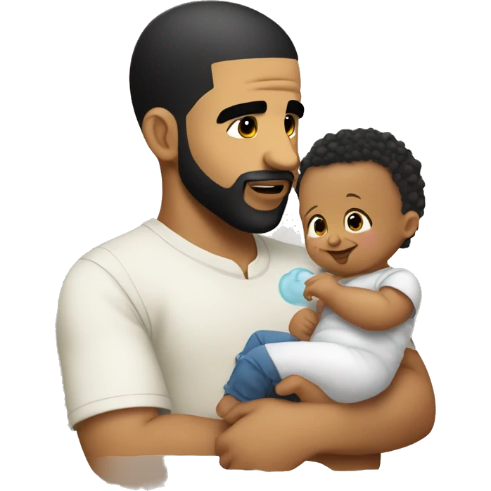 Drake with a baby nuknuk emoji