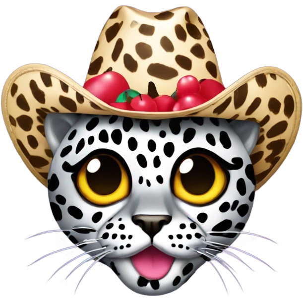 disco ball cherries with cowboy hat and leopard bow emoji