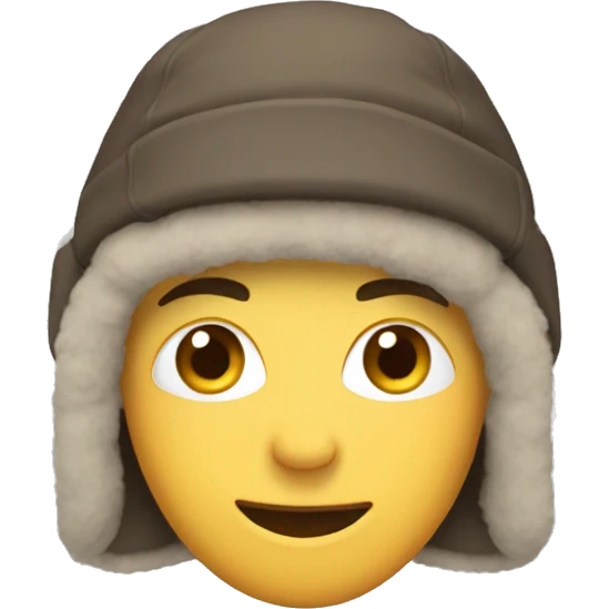 A Winter earflap emoji