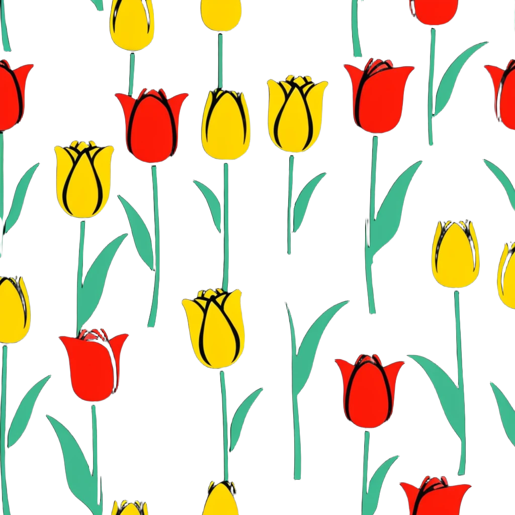 primary color tulips - red, blue, and yellow tulip flowers emoji