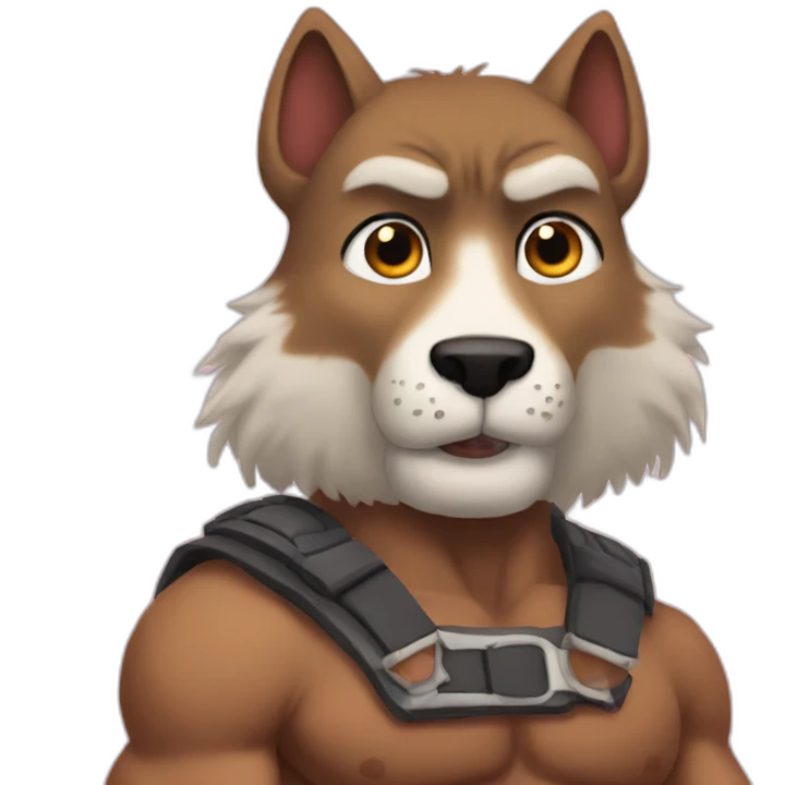 the rock furry emoji
