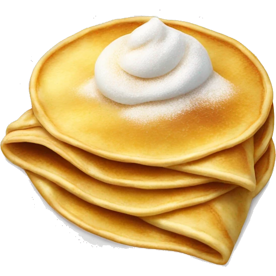Crêpe with sugar on top emoji