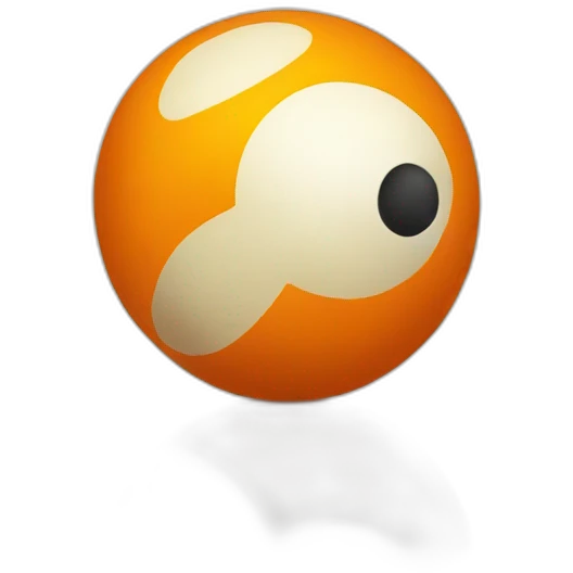 orange billiard ball emoji