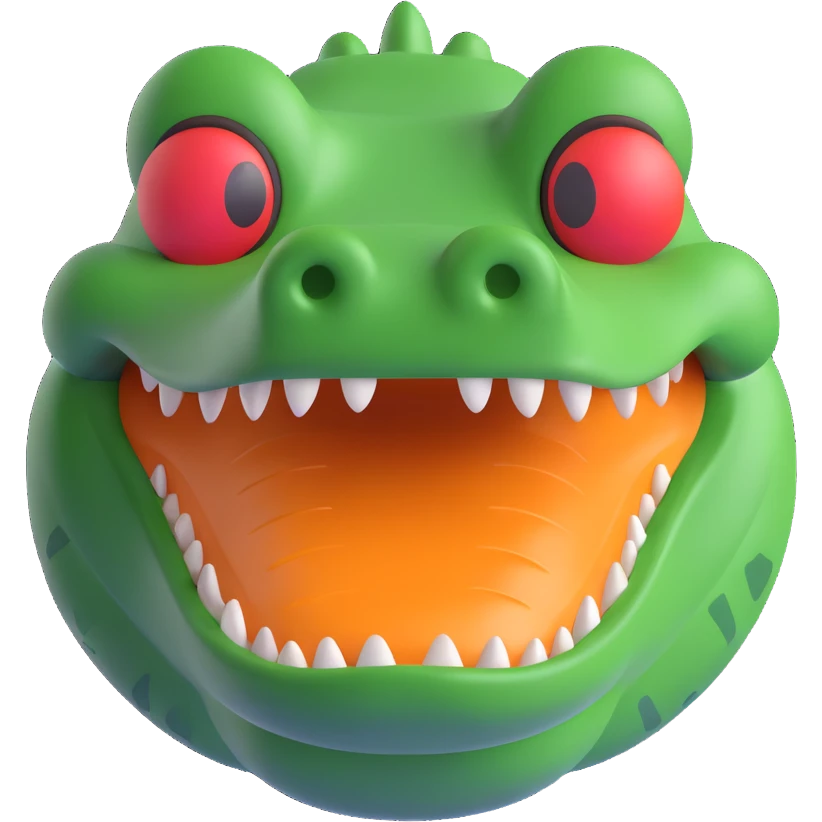 crocodile face emoji
