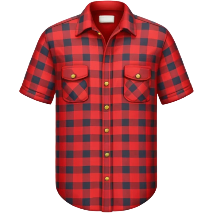 red lumberjack shirt emoji
