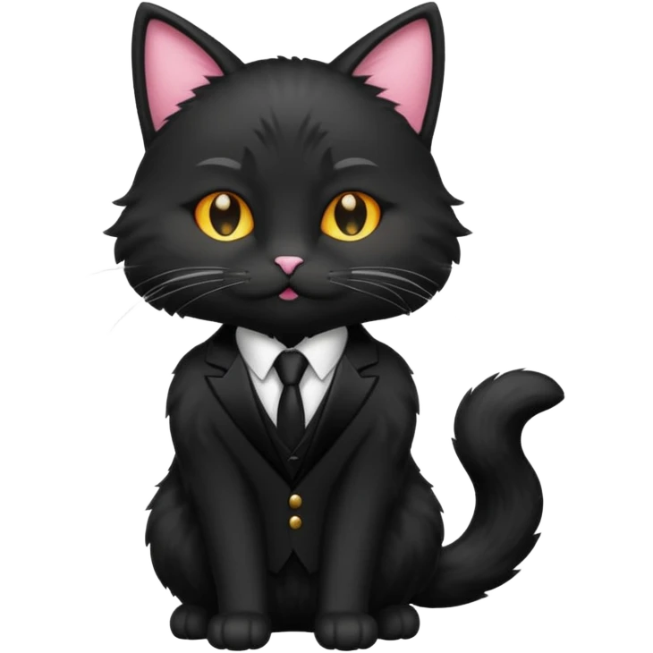 𝐦𝐚𝐠𝐢𝐜 𝐜𝐚𝐭 𝐰𝐢𝐭𝐡 𝐛𝐥𝐚𝐜𝐤 𝐬𝐮𝐢𝐭 emoji