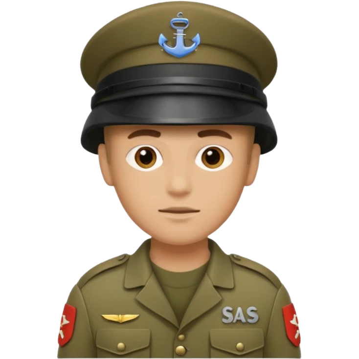 S.A.S mit salotiertem Soldaten und den SAS Buchstaben emoji
