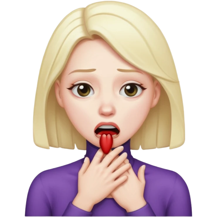 female choking myself emoji