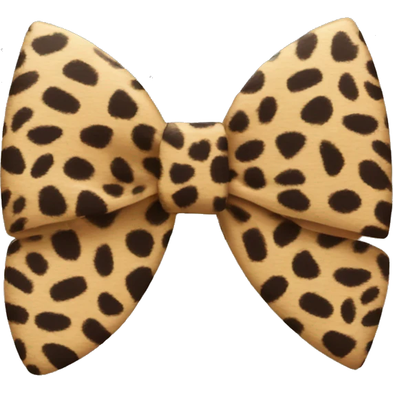 leopard print bow emoji