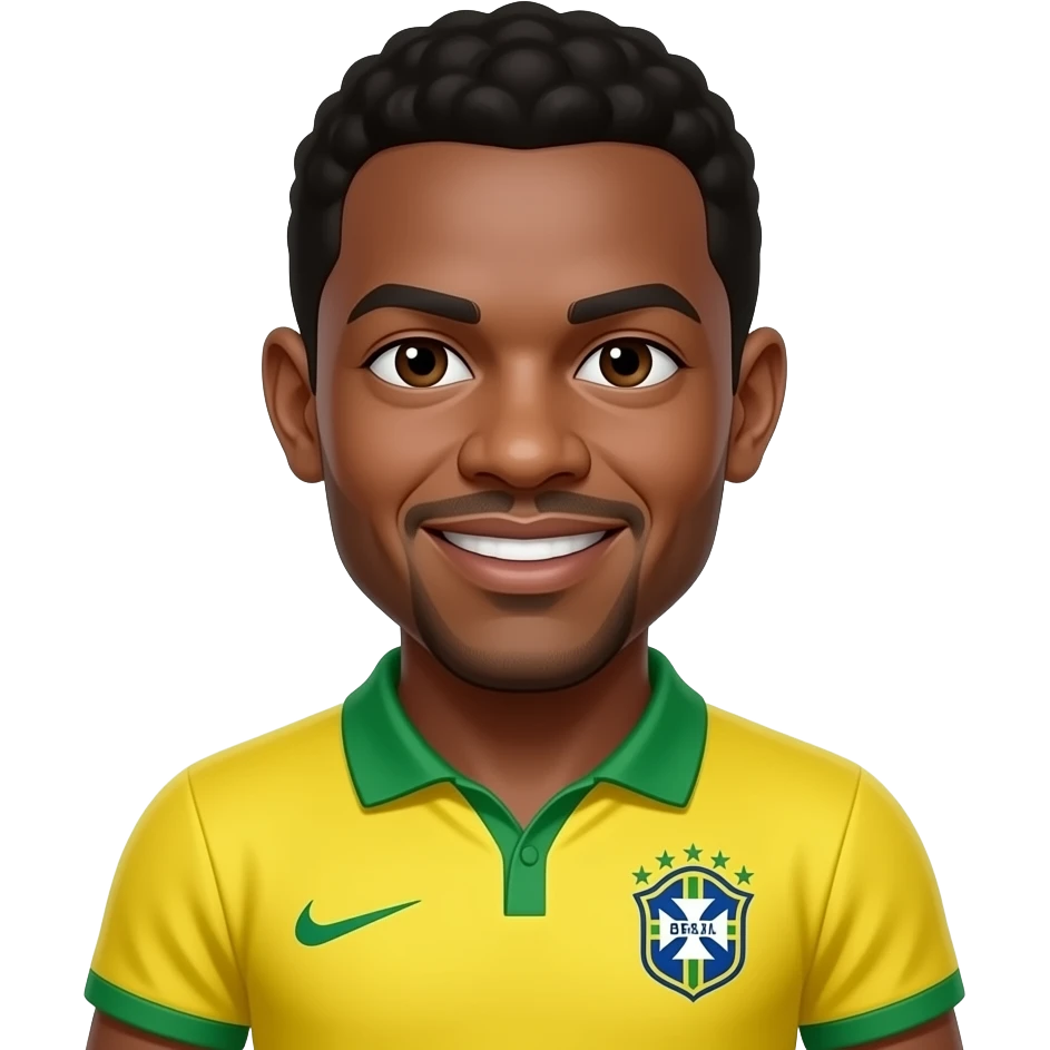 Pele in yellow brazil jeresey emoji