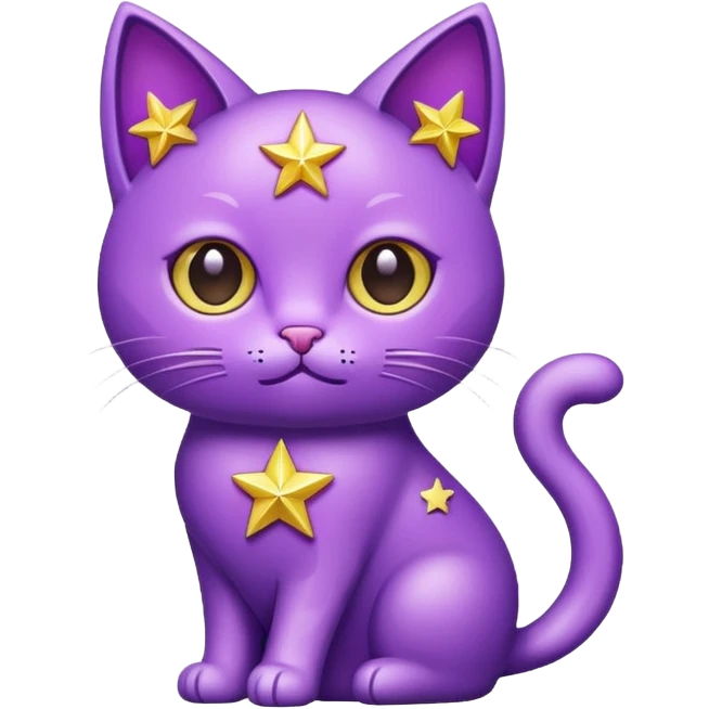 glitter purple Star cat emoji