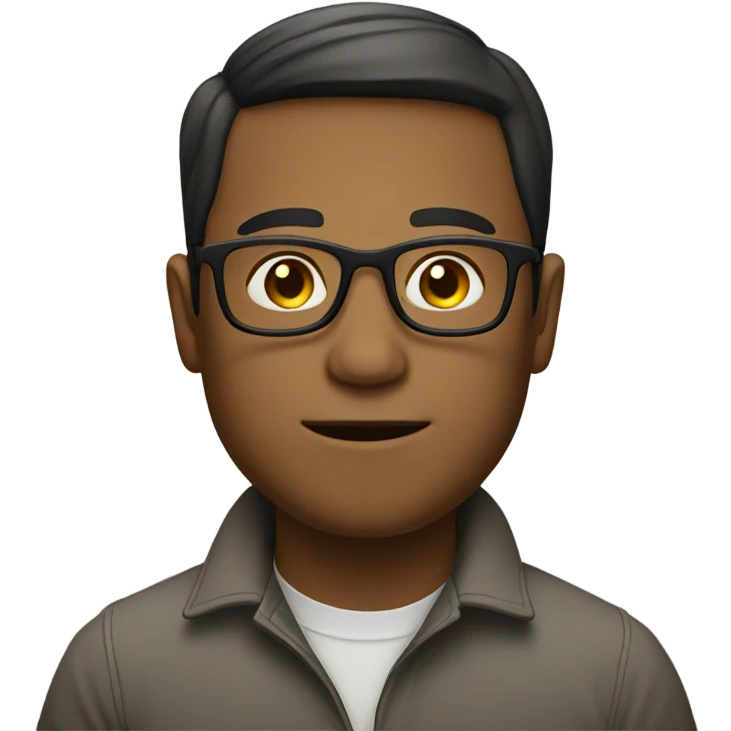 male in glasses portrait emoji