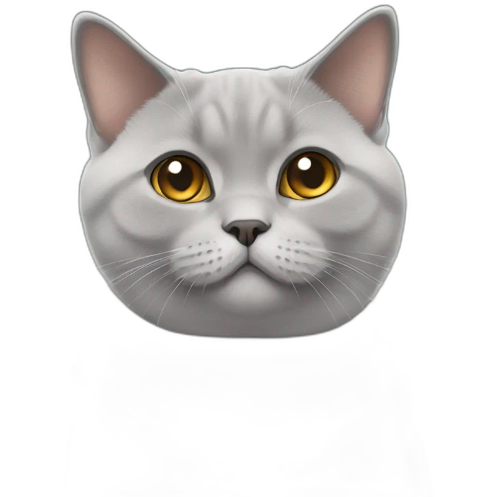 british shorthair cat being adorable emoji