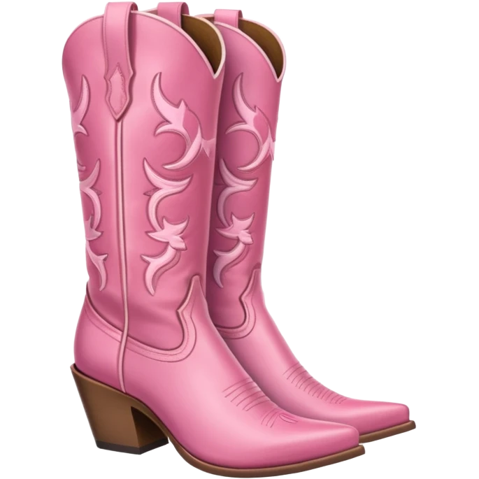 pink cowgirl boots emoji