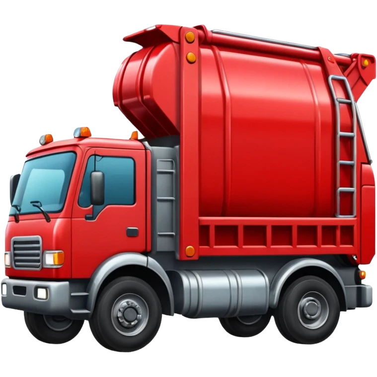 garbage truck red emoji