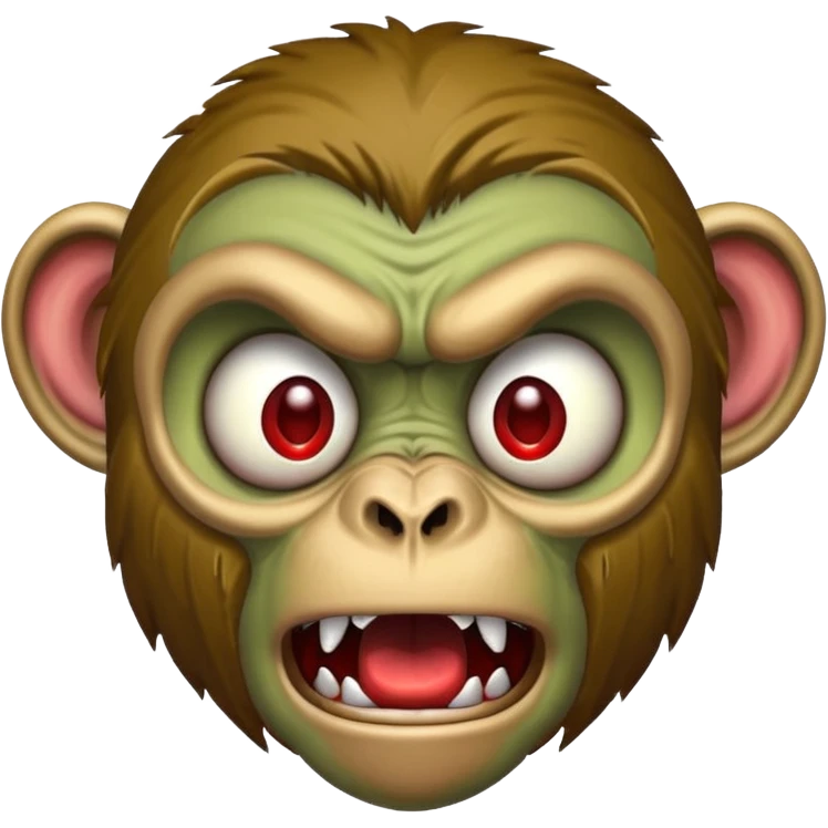 Angry Zombie monkey face emoji
