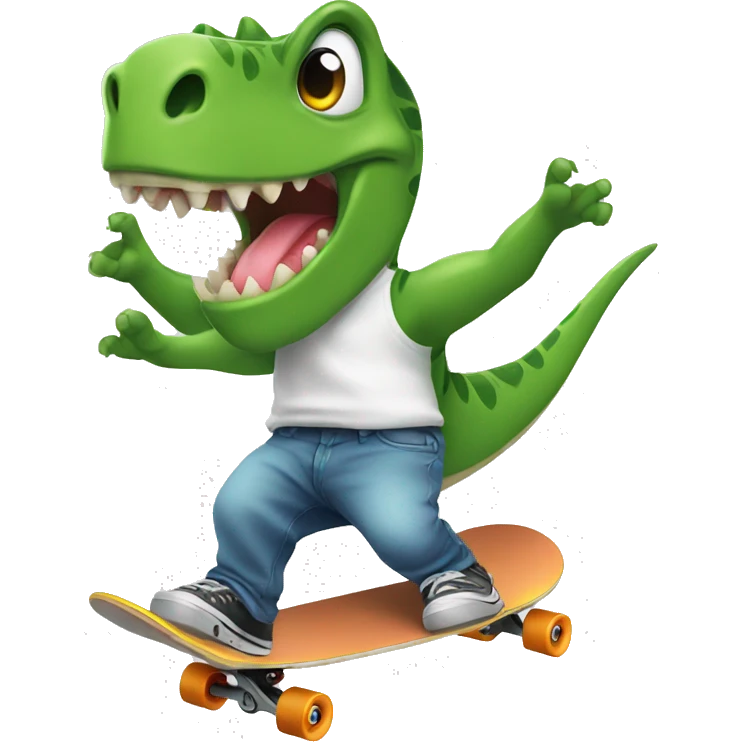 dinosaure skateboard  emoji