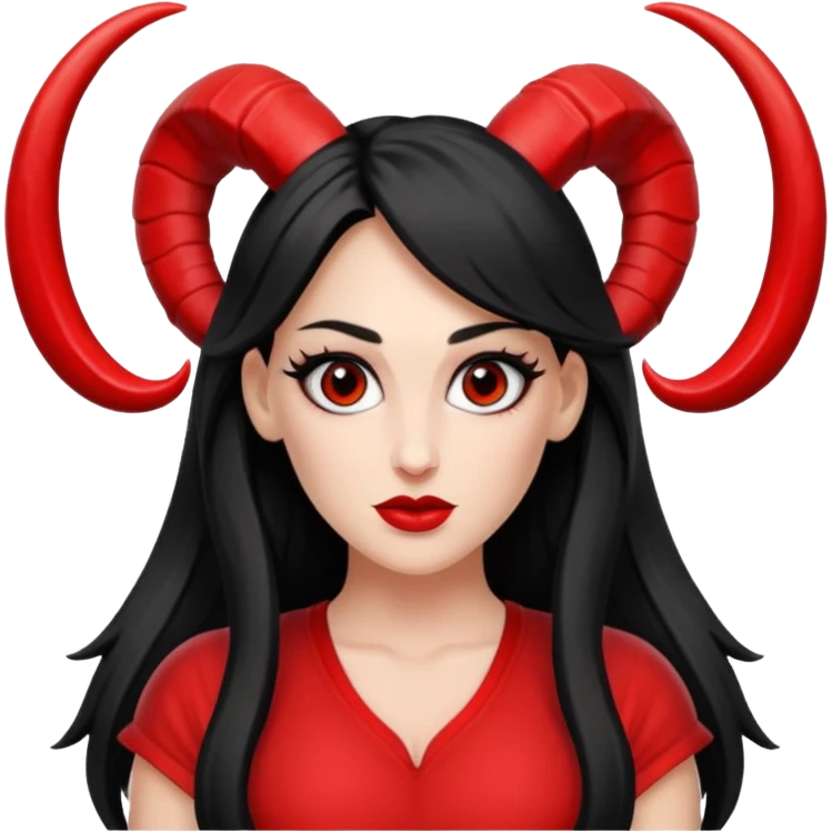 Nikki Bella with red wings and black goat horns emoji