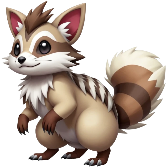zigzagoon-linoone-furret-Fakémon-hybrid-creature (full body)  emoji