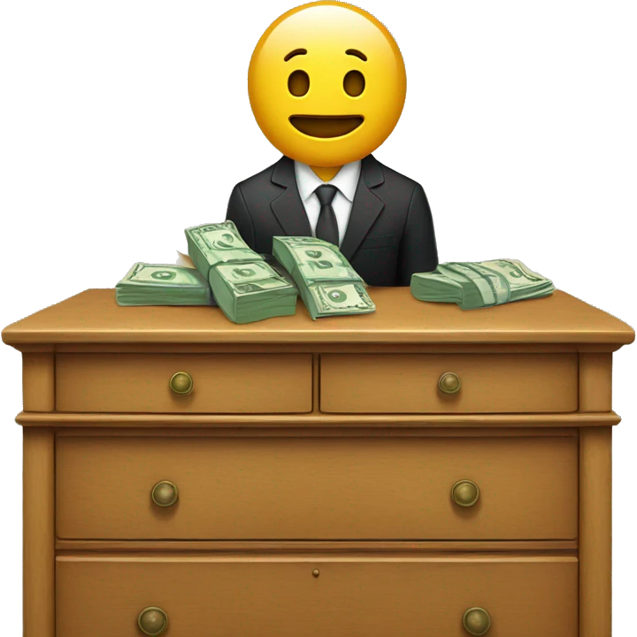 Money on a dresser emoji