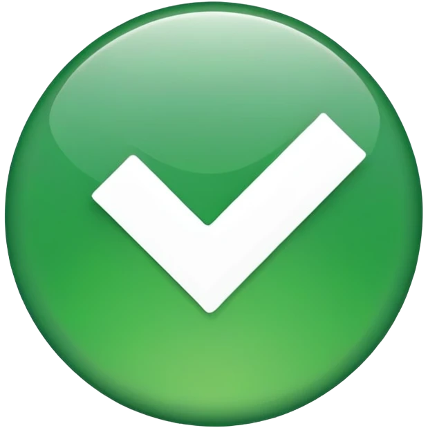 green circle with check mark emoji