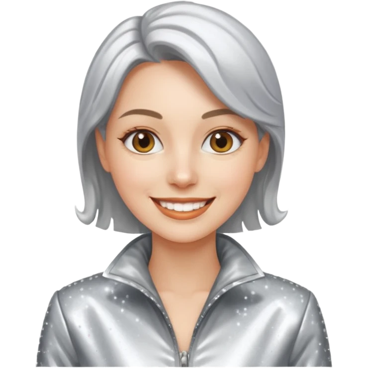 woman with sparkling jacket emoji