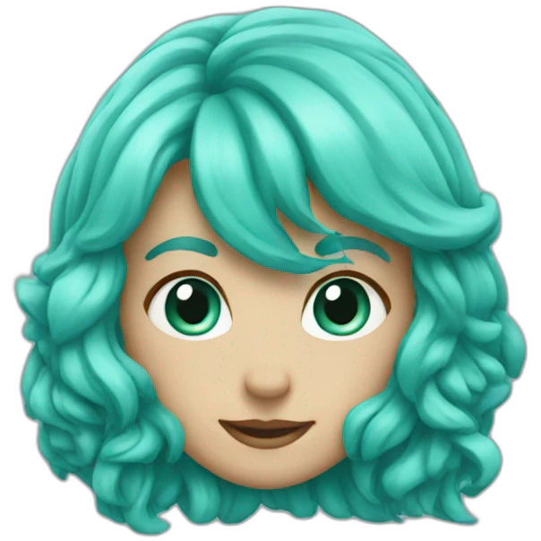 Turquoise hear emoji