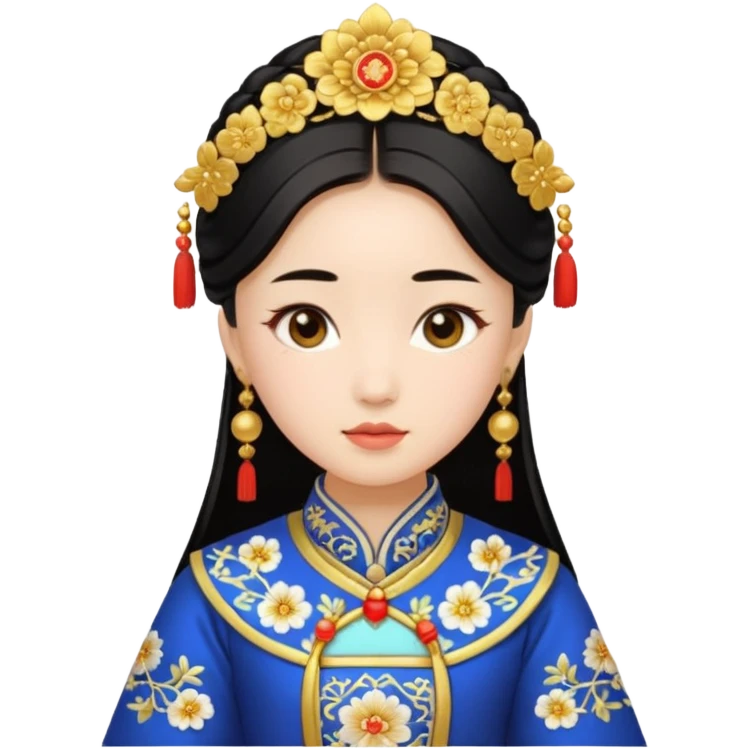 chinese girl in traditional costume emoji