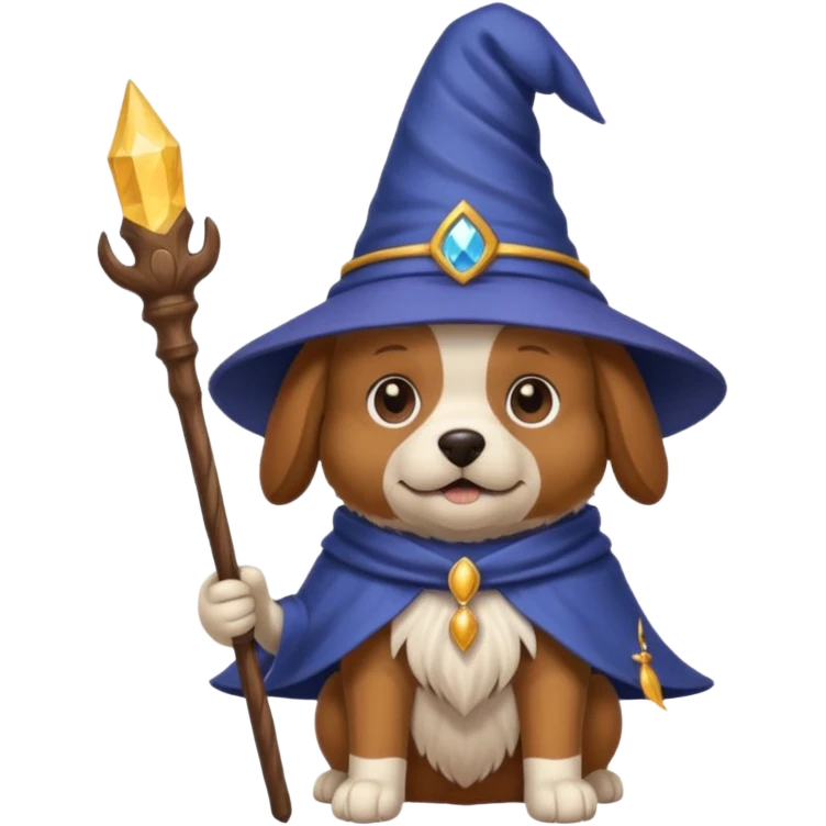 Dog wizard emoji