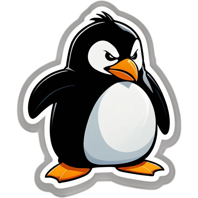 An angry penguin emoji
