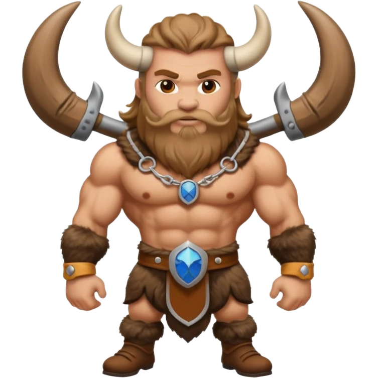 Minnesota Viking on top of a buffalo bill emoji