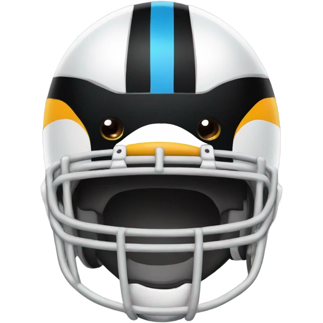 Penguin in football pads emoji