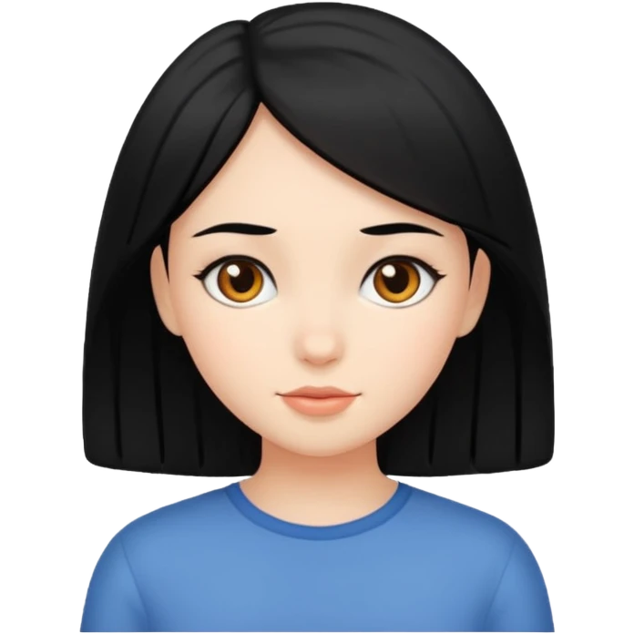 Black haired girl  emoji