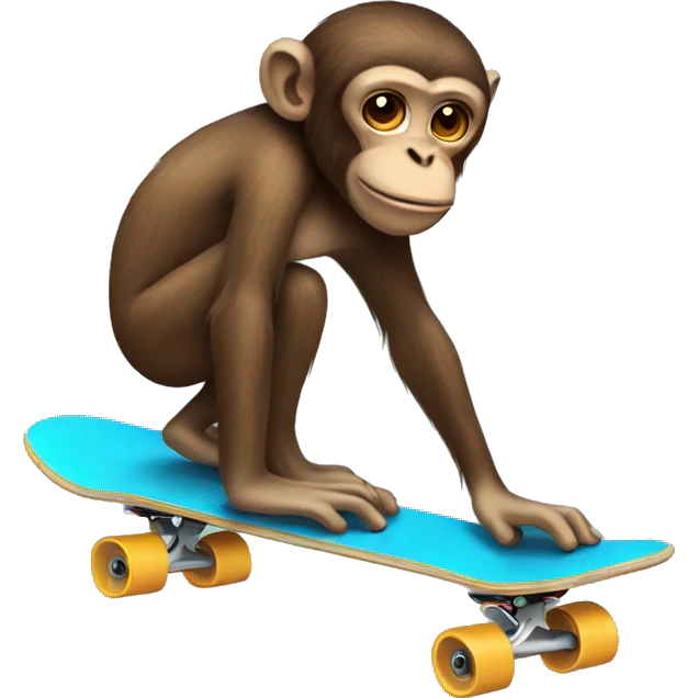 Monkey on a skateboard  emoji