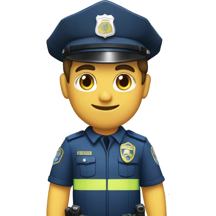 policia jugando futbol emoji