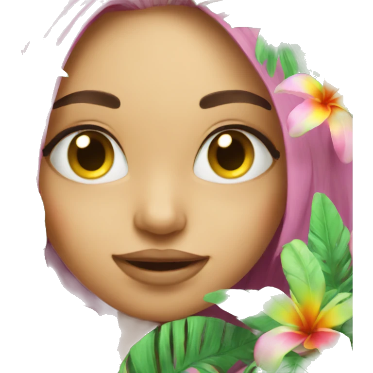 flor tropical cute emoji