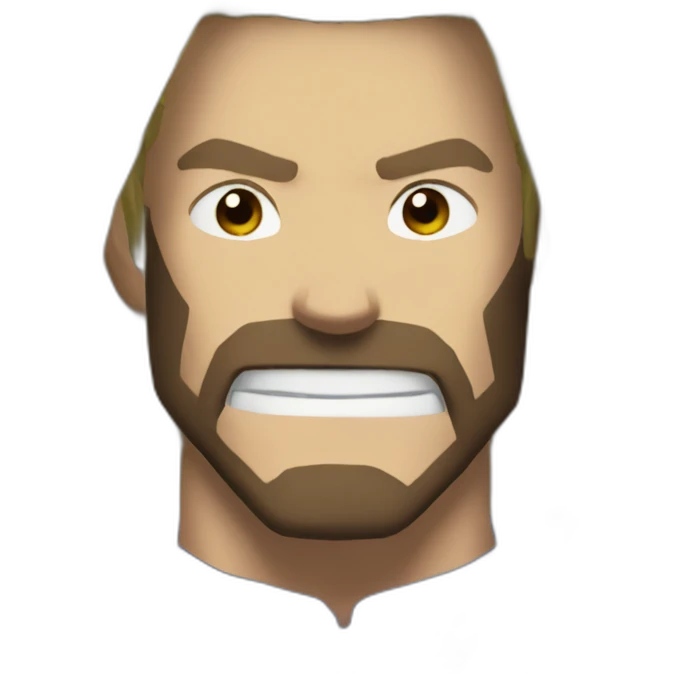 All Might with a brown beard emoji