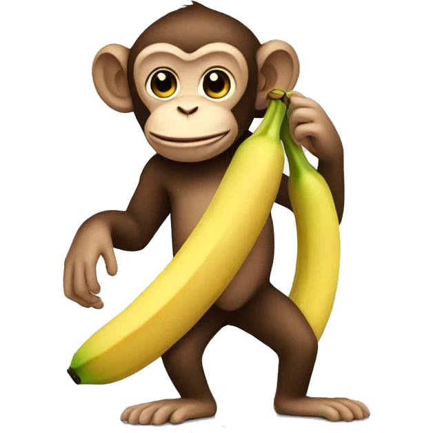 Monkey Holding a banana  emoji