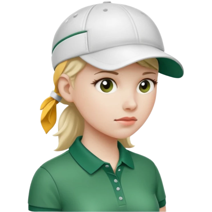 women golfer sick profile emoji