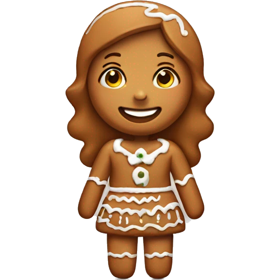 Gingerbread girl emoji