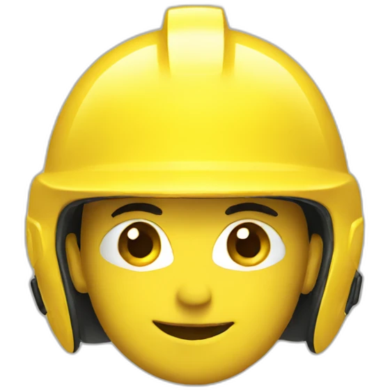 yellow helmet emoji
