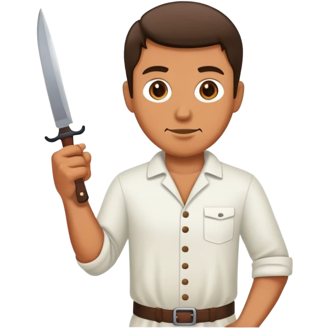 Guy holding a knife emoji