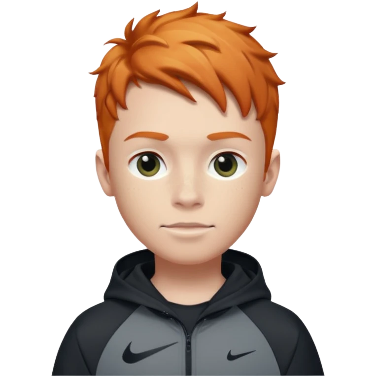 ginger boy wearing nike tech set emoji