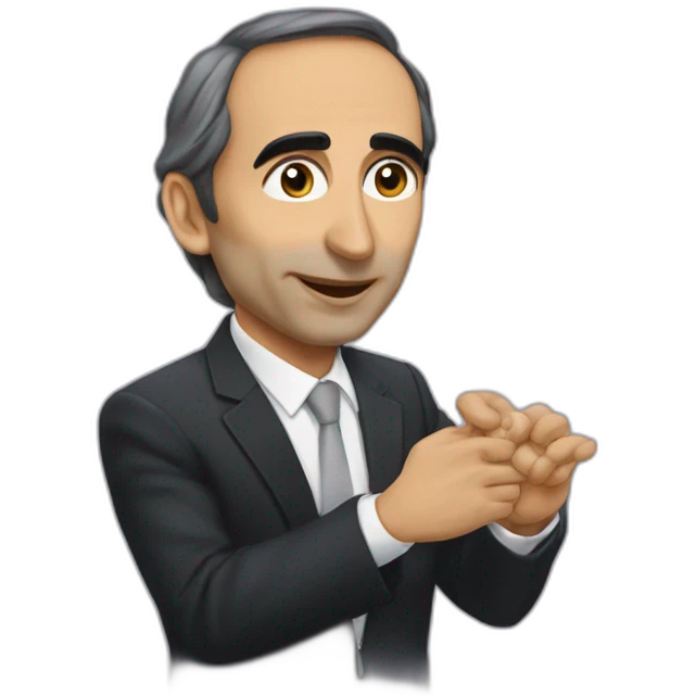 Zemmour qui fait un doigt d'honneur emoji