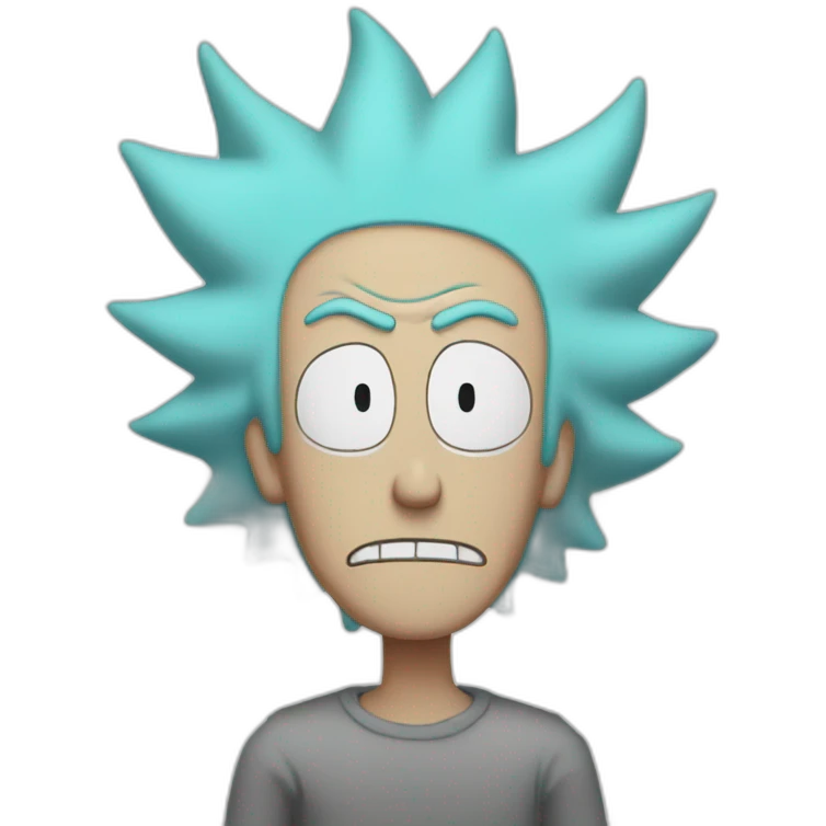 Rick Sanchez hair from behind hair loss hole emoji