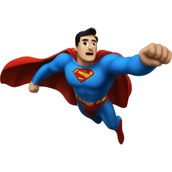 Superman flying emoji