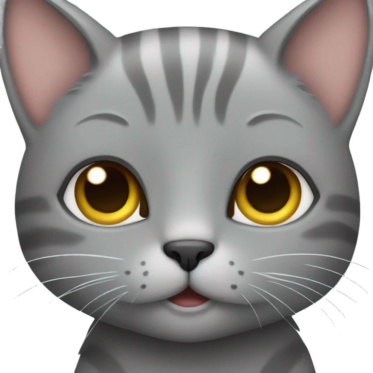 cute grey cat emoji